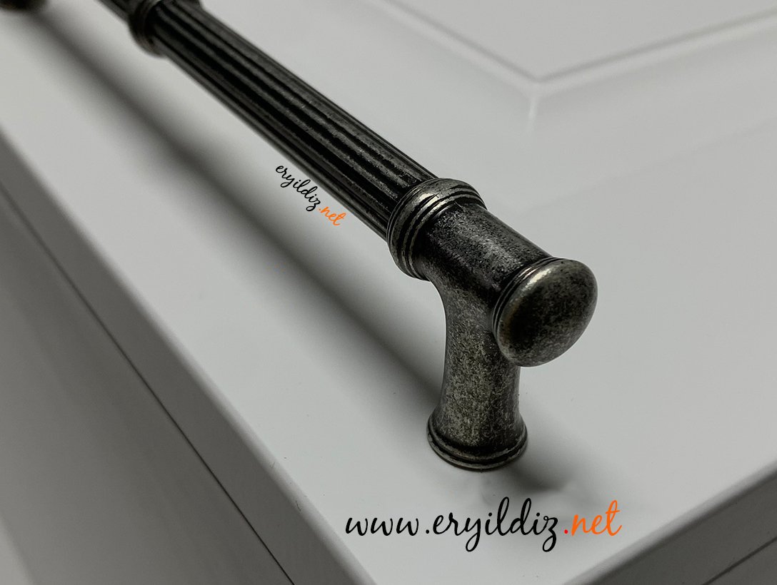 System 4227 Mobilya Kulp Gümüş Eskitme Eryıldız Hırdavat 