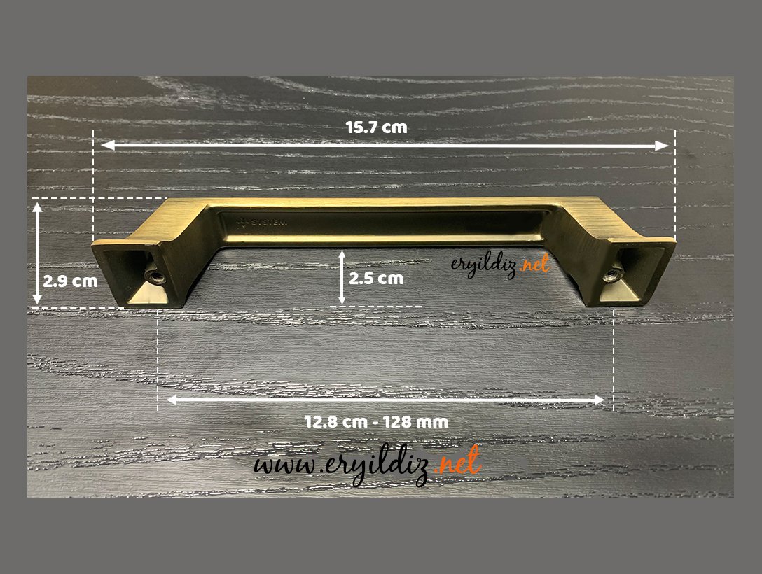System 4235 Mobilya Kulp Antik 128 mm Eryıldız Hırdavat