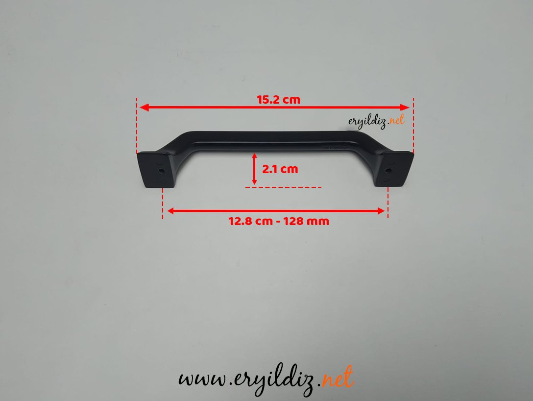 System 4314 Mobilya Kulp Siyah - 128 mm Eryıldız Hırdavat
