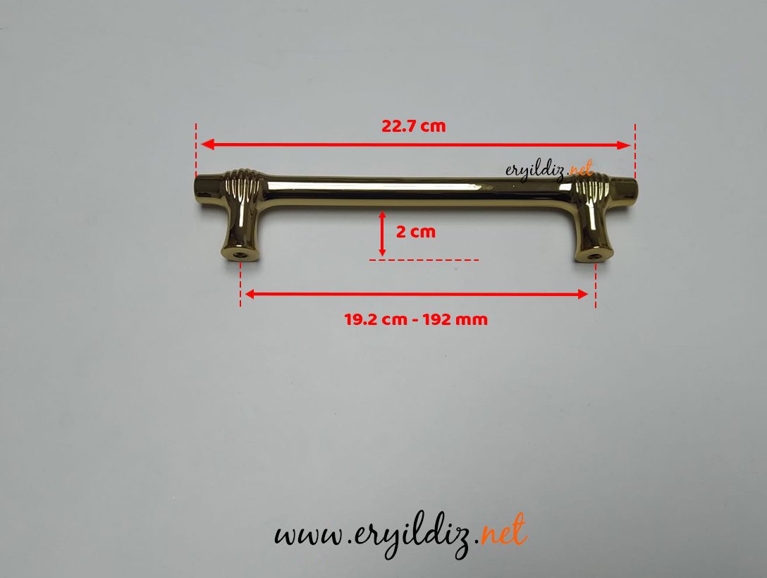 System 4323 Mobilya Kulp Altın Sarısı - 192 mm Eryıldız Hırdavat