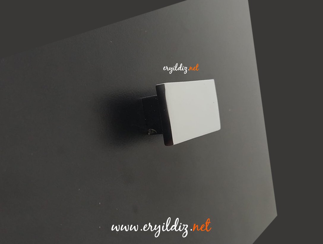 System SY 4335 Düğme Mobilya Kulp 16 mm Krom Eryıldız Hırdavat 