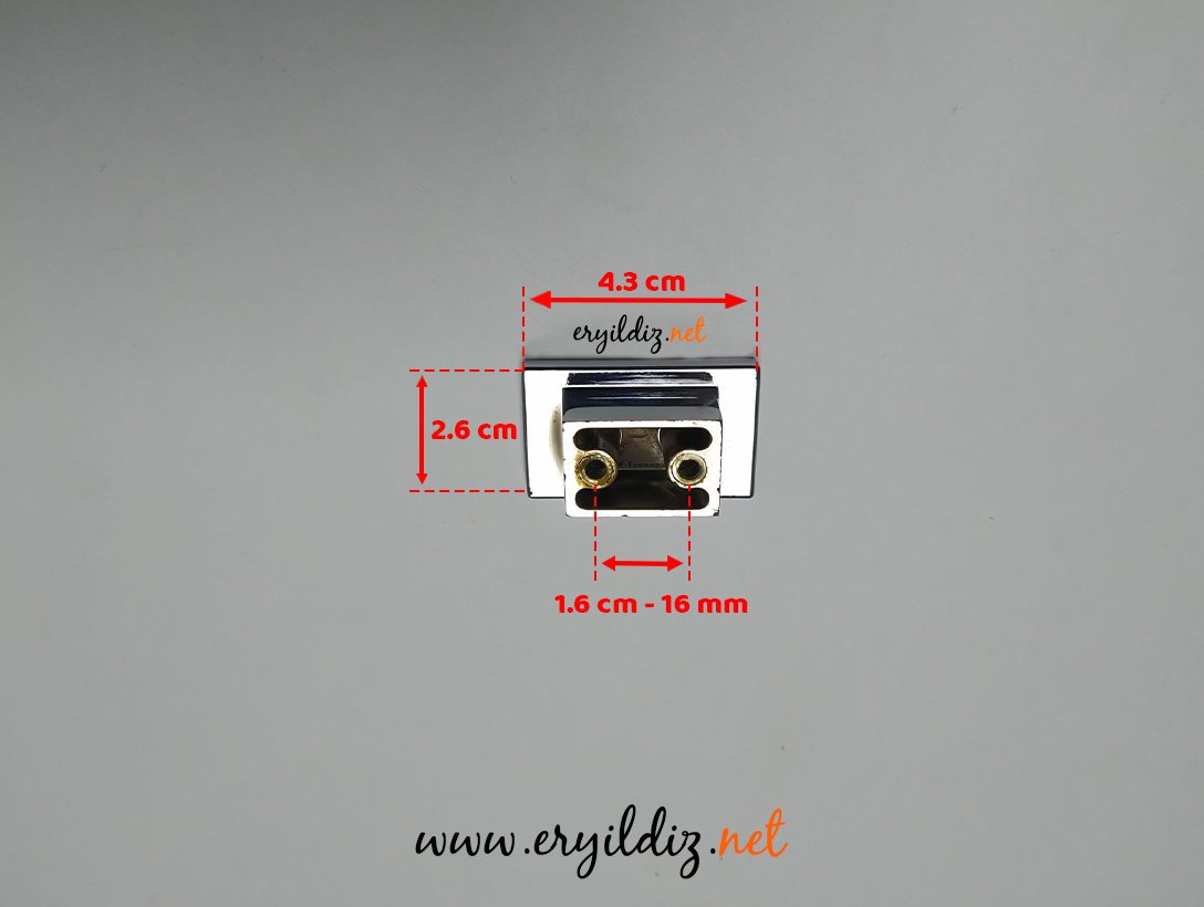 System SY 4335 Düğme Mobilya Kulp 16 mm Krom Eryıldız Hırdavat 