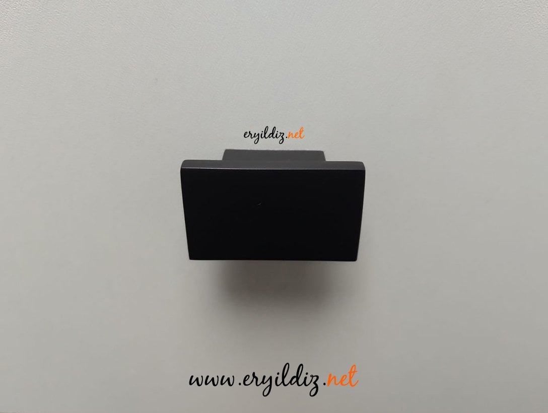 System SY 4335 Düğme Mobilya Kulp 16 mm Siyah Eryıldız Hırdavat