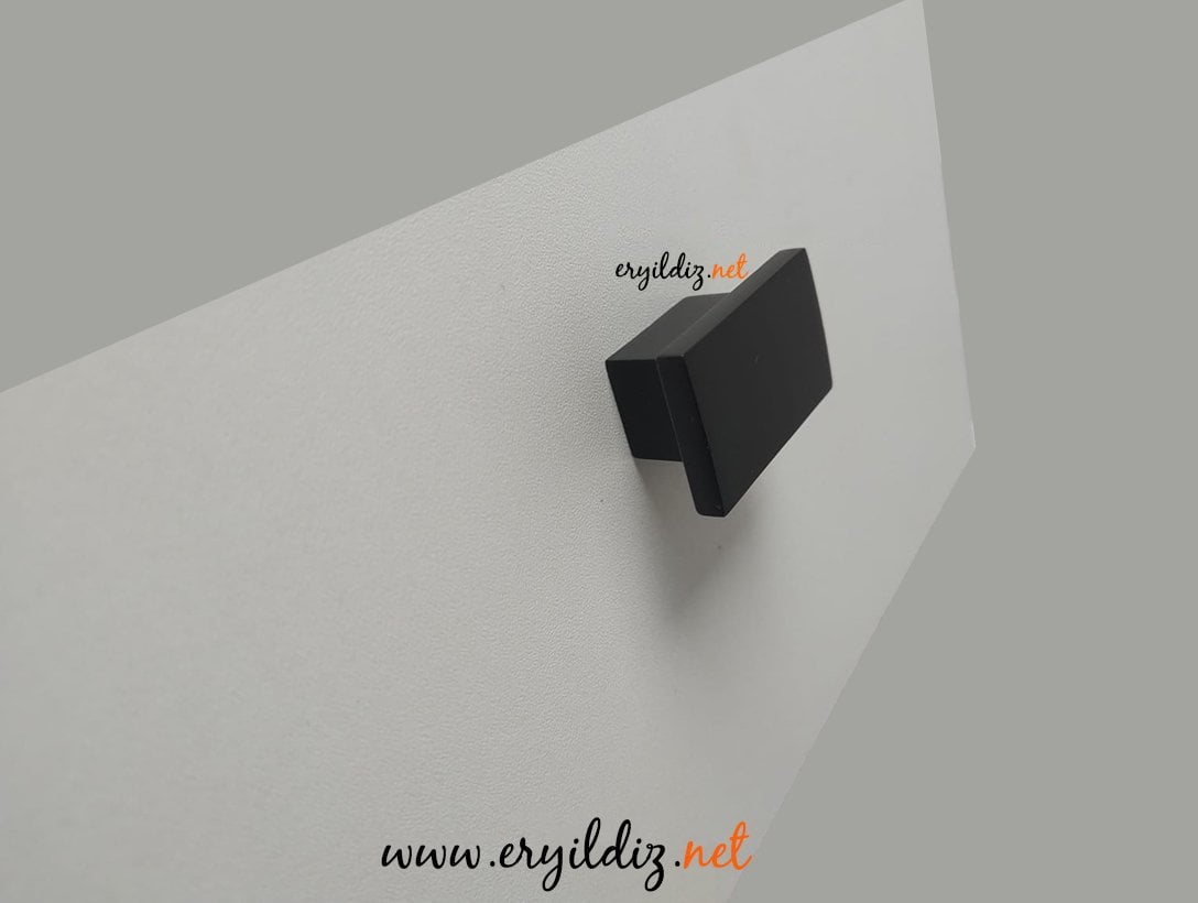 System SY 4335 Düğme Mobilya Kulp 16 mm Siyah Eryıldız Hırdavat