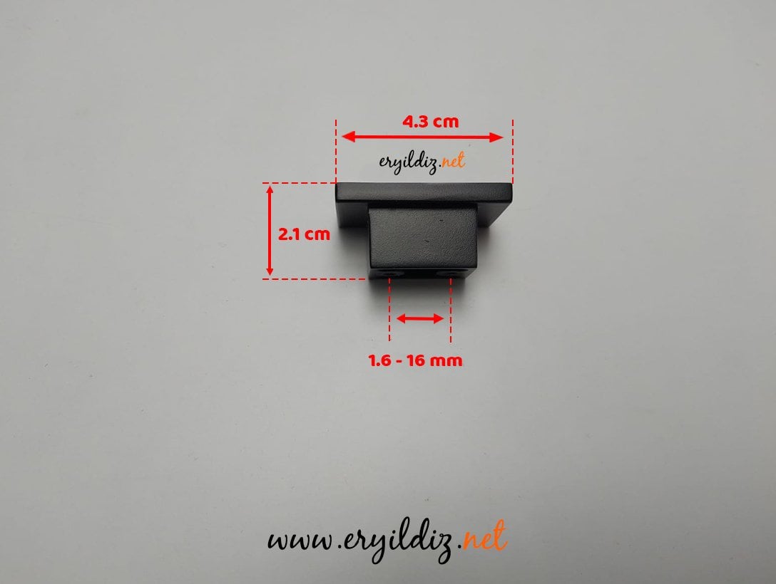 System SY 4335 Düğme Mobilya Kulp 16 mm Siyah Eryıldız Hırdavat