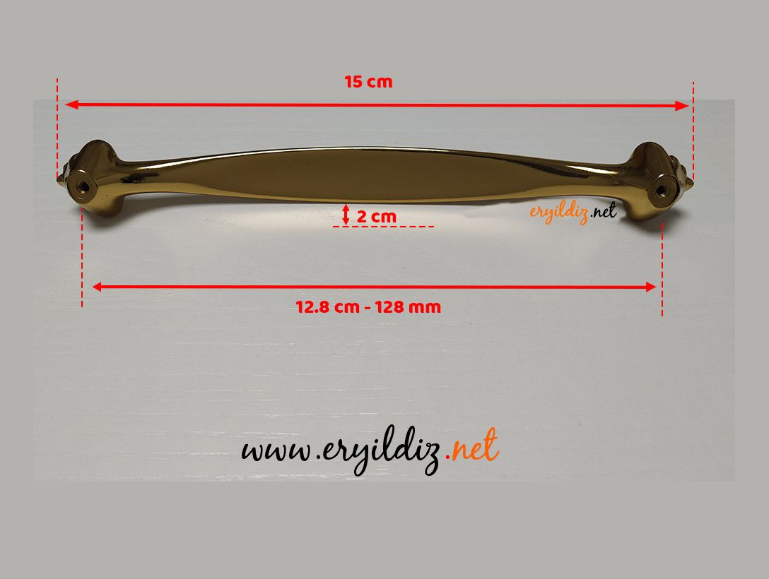 System SY 4395 Mobilya Kulp Altın Sarısı 128 mm Eryıldız Hırdavat