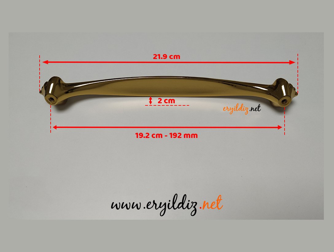 System SY 4395 Mobilya Kulp Altın Sarısı 192 mm Eryıldız Hırdavat