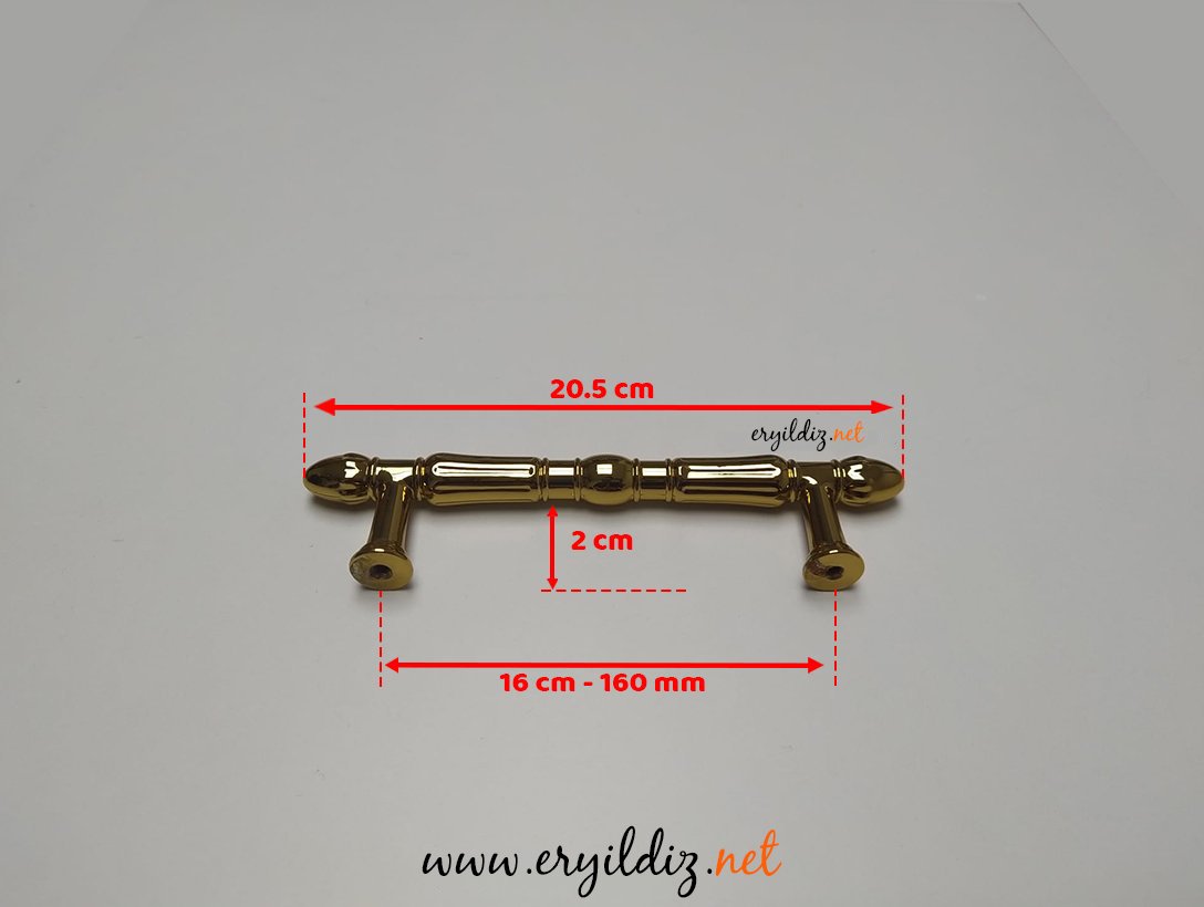 System 4467 Mobilya Kulp Altın Sarısı 160 mm Eryıldız Hırdavat