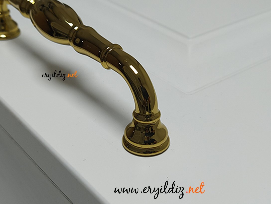 System 4477 Mobilya Kulp Altın Sarısı Eryıldız Hırdavat