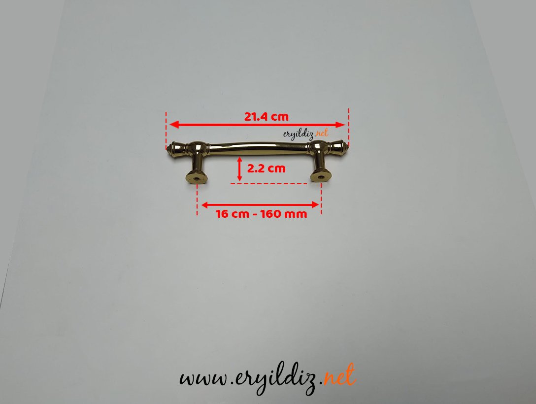 System 4482 Mobilya Kulp Altın Sarısı - 160 mm Eryıldız Hırdavat 
