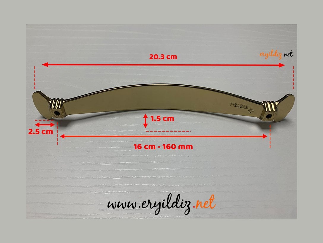 System SY 4500 Mobilya Kulp Altın Sarısı - 96 mm Eryıldız Hırdavat