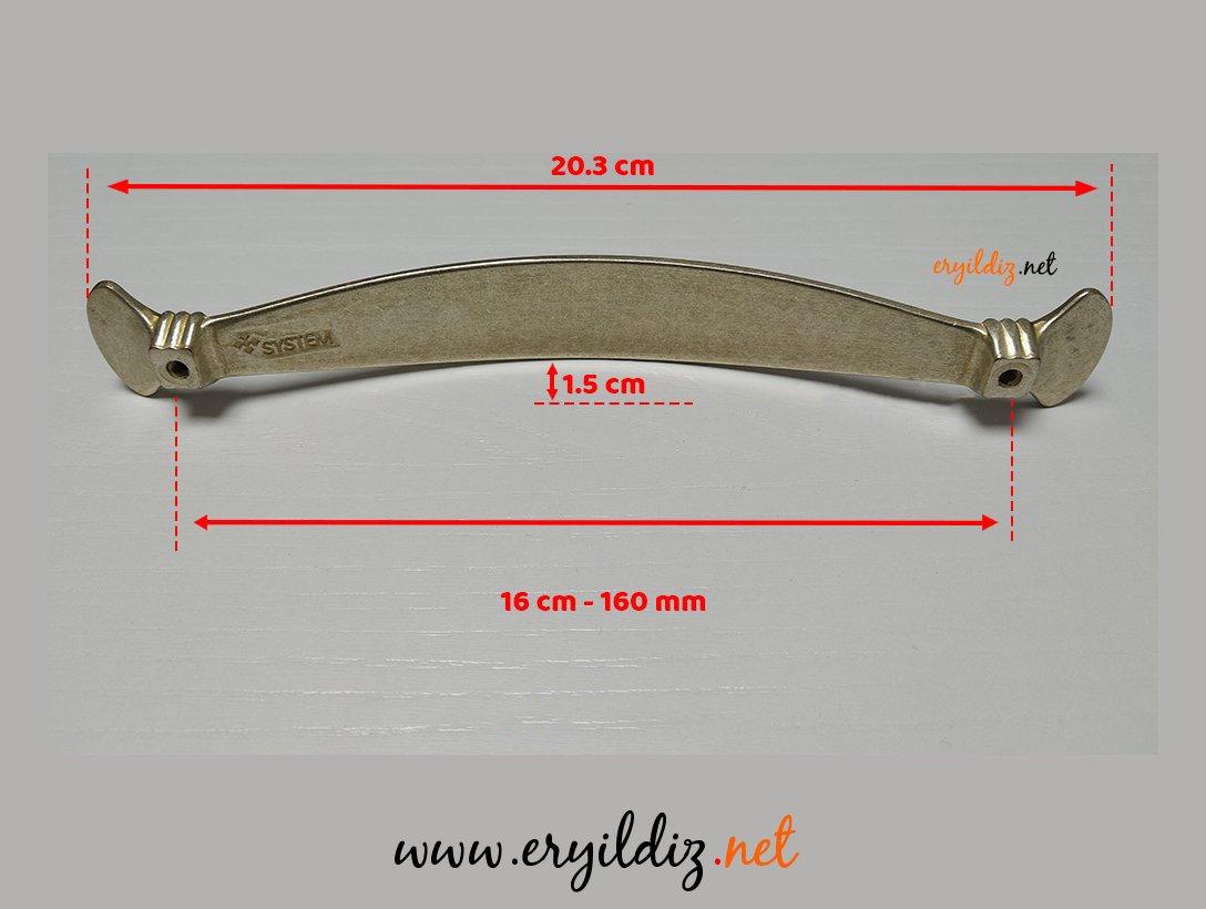 System SY 4500 Mobilya Kulp Mat Gümüş 160 mm Eryıldız Hırdavat 