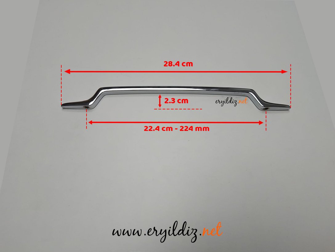 System 4520 Mobilya Kulp Krom - 224 mm Eryıldız Hırdavat 
