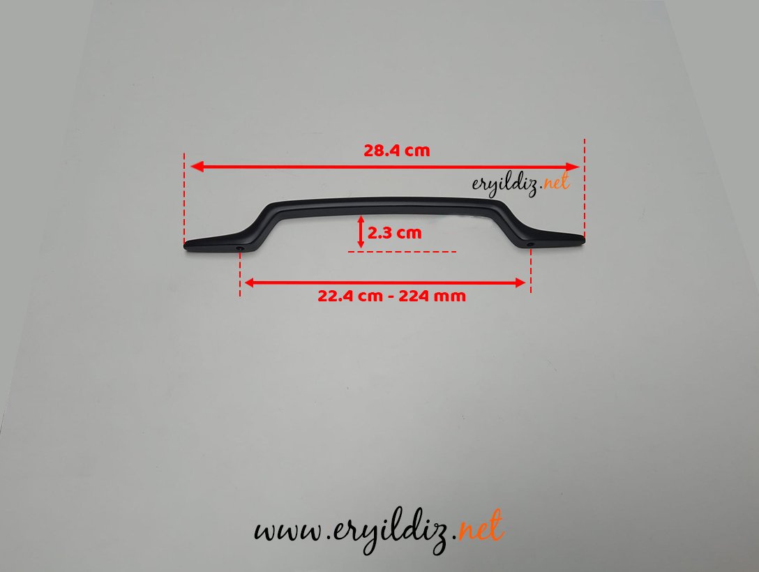 System 4520 Mobilya Kulp Siyah -224 mm Eryıldız Hırdavat