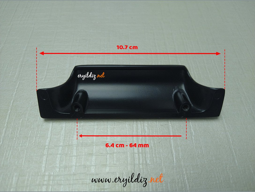 System 4523 Mobilya Kulp Siyah - 64 mm Eryıldız Hırdavat