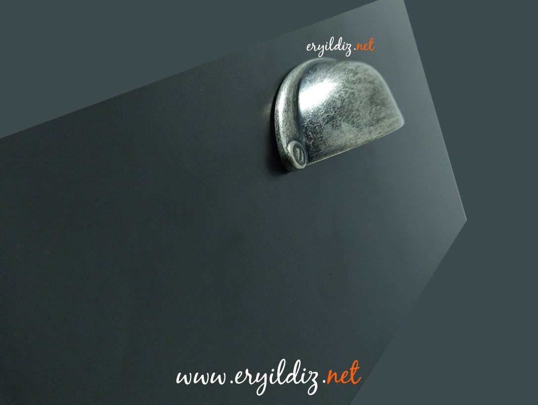 System 4525 Çanak Mobilya Kulp Antik Gümüş Eryıldız Hırdavat