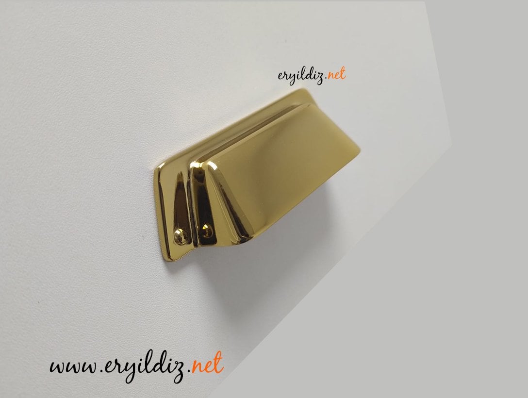 System 4529 Çanak Mobilya Kulp 64 mm Altın Sarısı Eryıldız Hırdavat