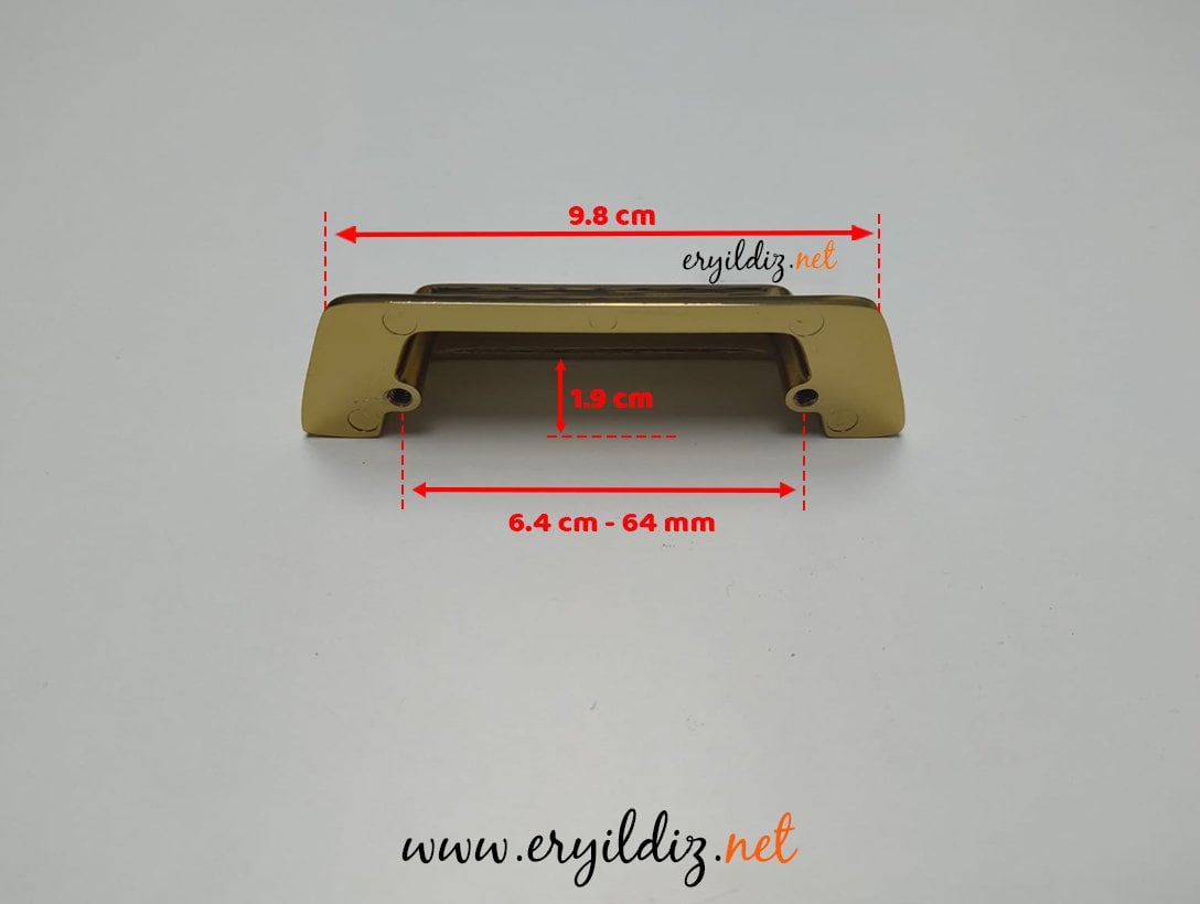 System 4529 Çanak Mobilya Kulp 64 mm Altın Sarısı Eryıldız Hırdavat