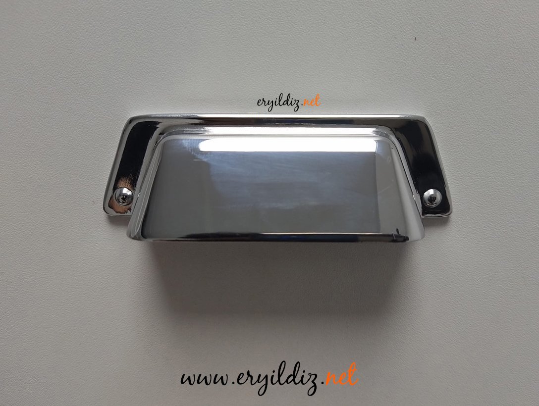 System 4529 Çanak Mobilya Kulp 64 mm Krom Eryıldız Hırdavat