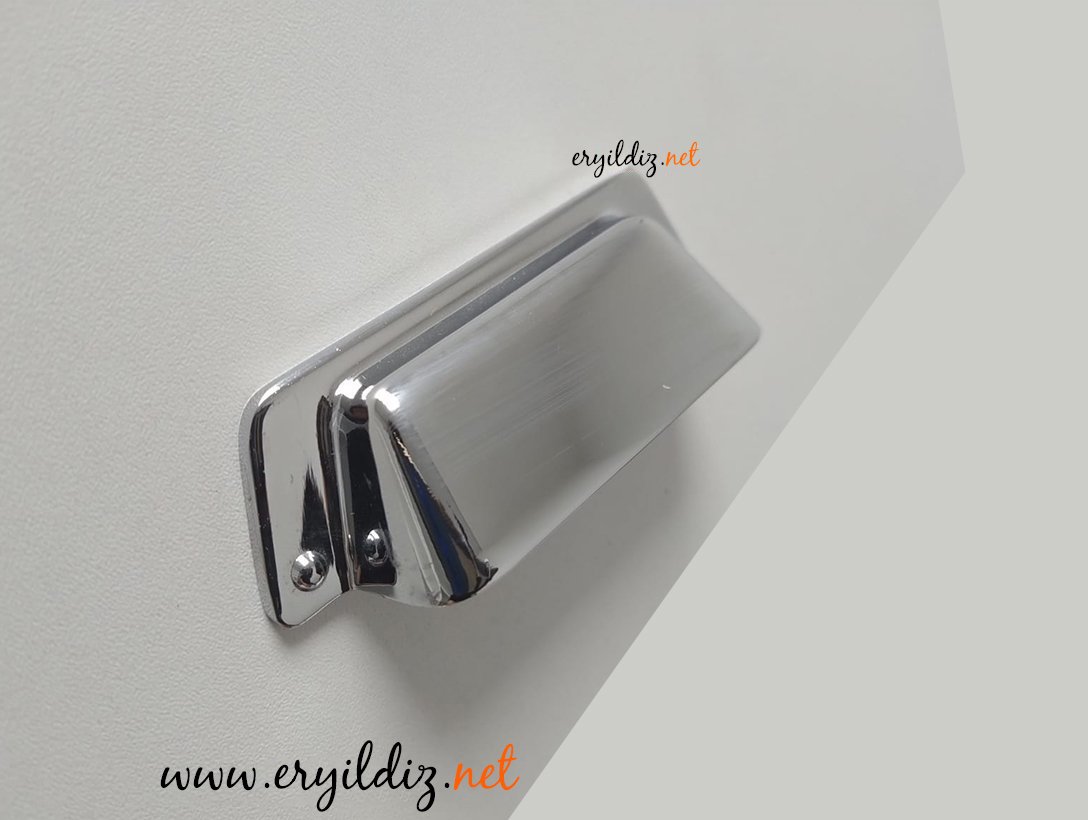 System 4529 Çanak Mobilya Kulp 64 mm Krom Eryıldız Hırdavat