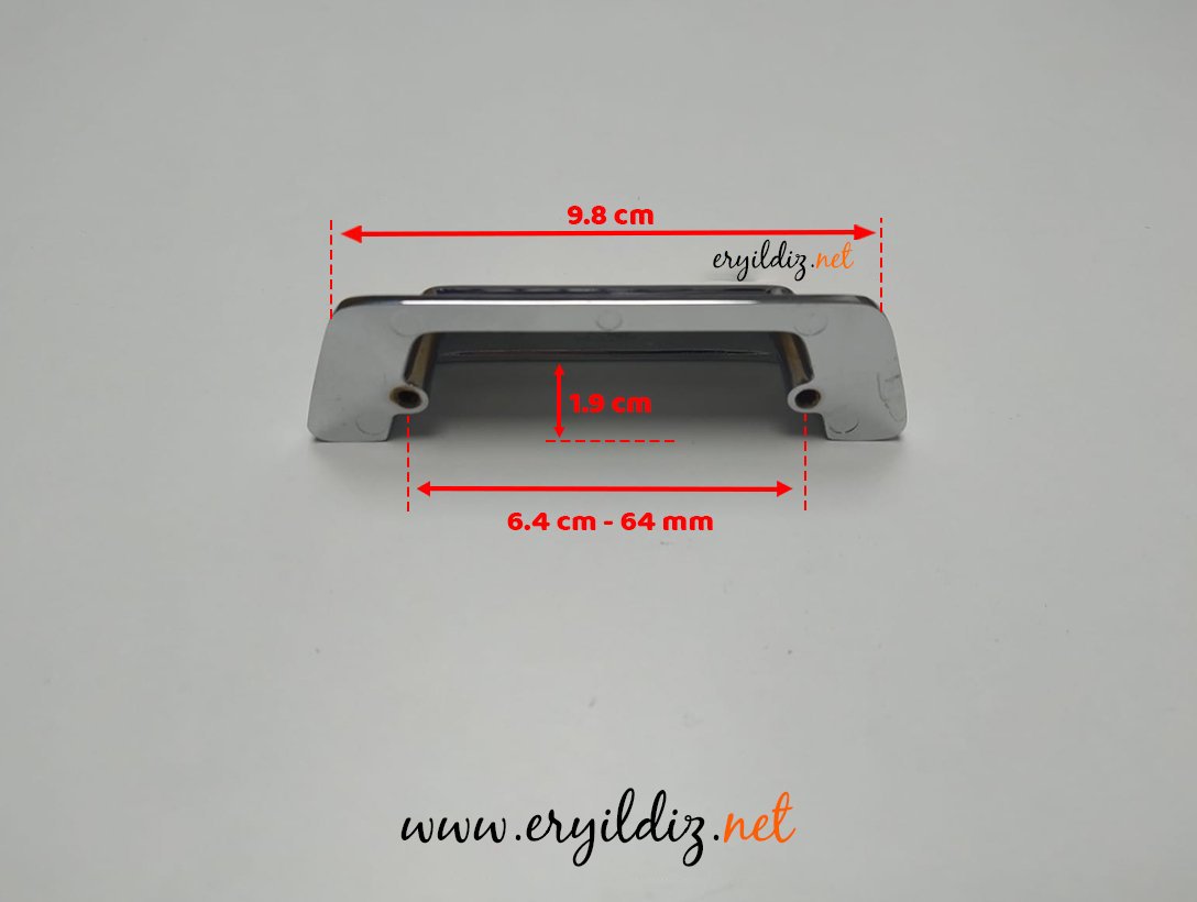 System 4529 Çanak Mobilya Kulp 64 mm Krom Eryıldız Hırdavat 