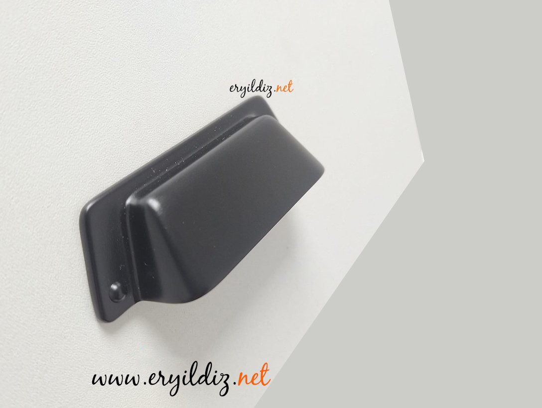 System 4529 Çanak Mobilya Kulp Siyah Eryıldız Hırdavat