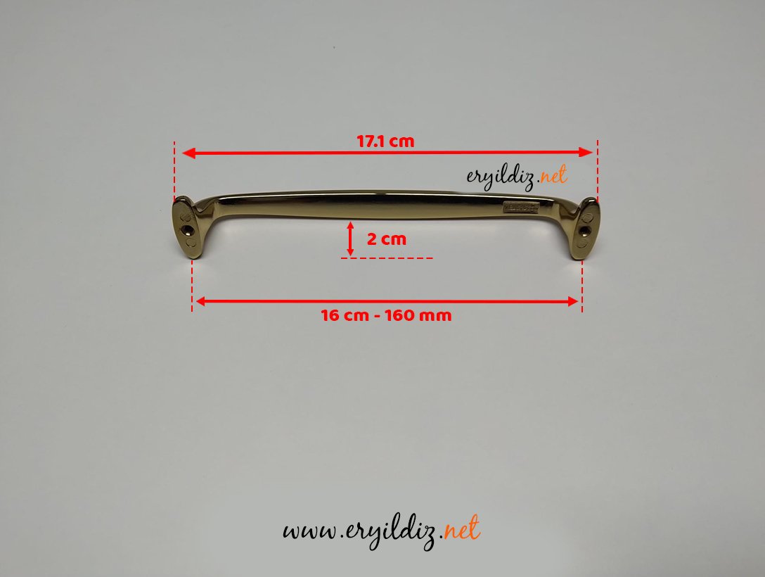 System 4595 Mobilya Kulp Altın Sarısı - 160 mm Eryıldız Hırdavat