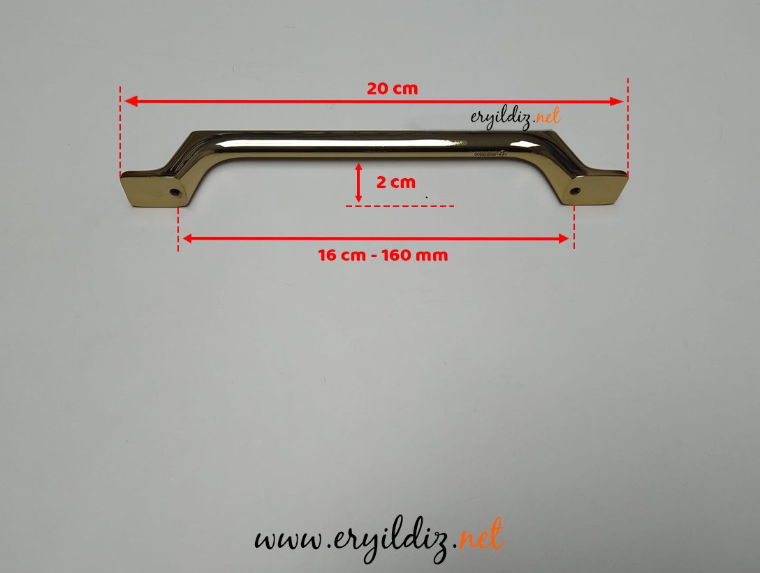 System 4598 Mobilya Kulp Altın Sarısı - 160 mm Eryıldız Hırdavat