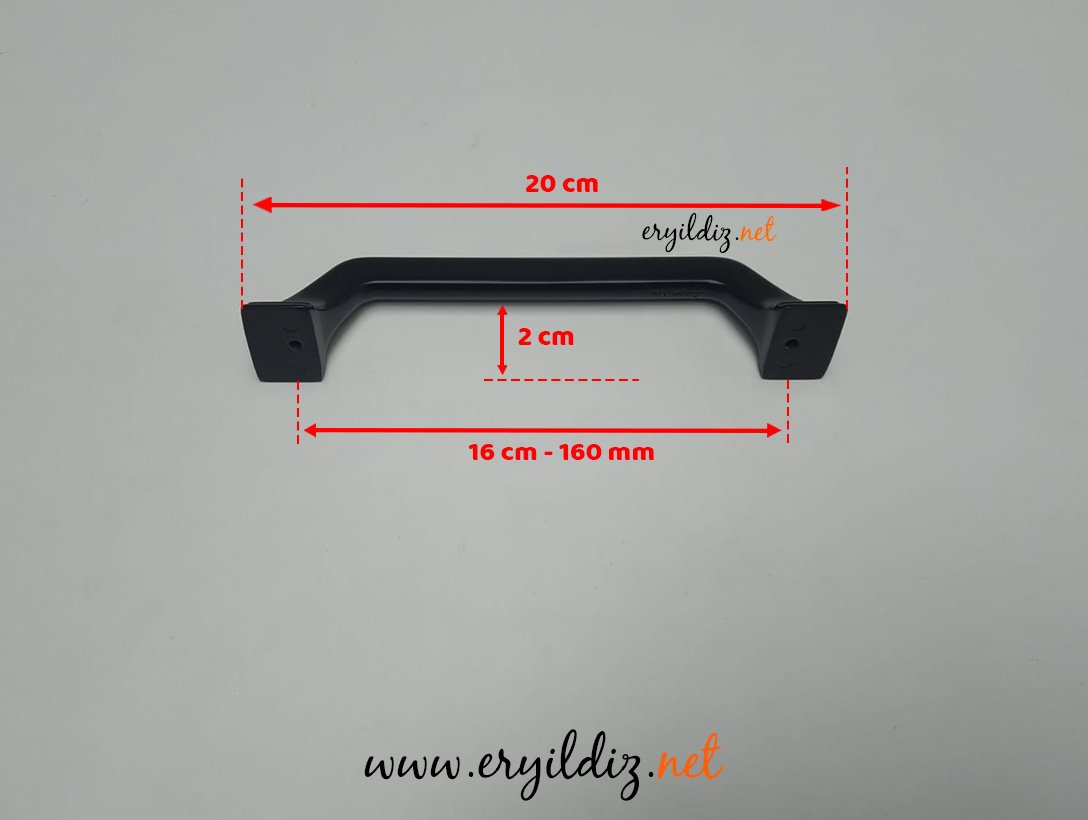 System 4598 Mobilya Kulp Siyah -160 mm Eryıldız Hırdavat
