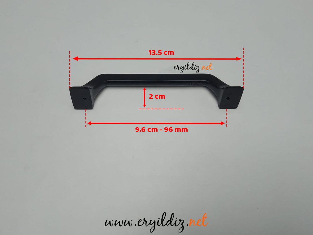 System 4598 Mobilya Kulp Siyah -96 mm Eryıldız Hırdavat