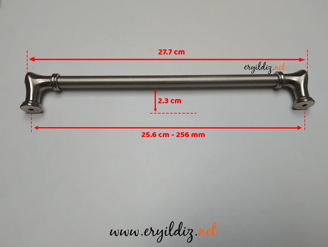 System 4615 Mobilya Kulp Nikel Saten - 256 mm Eryıldız Hırdavat