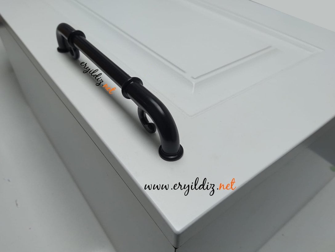System 4620 Mobilya Kulp Siyah Eryıldız Hırdavat 