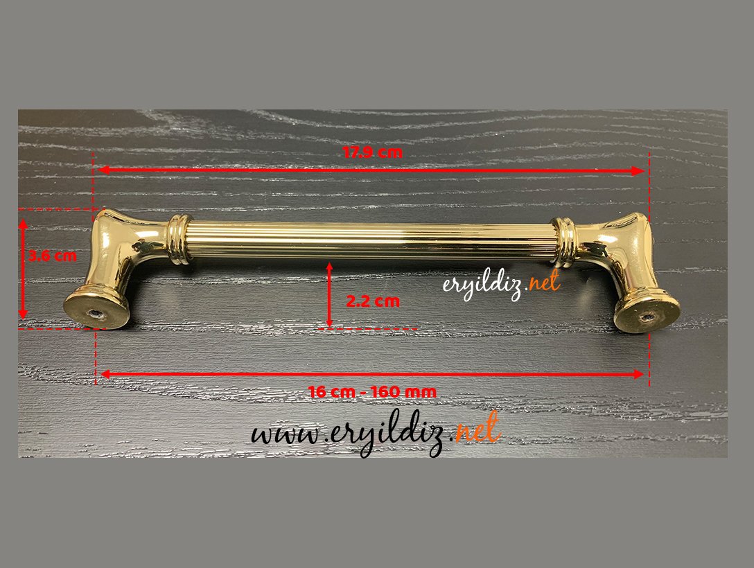 System 4640 Mobilya Kulp Altın Sarısı - 160 mm Eryıldız Hırdavat