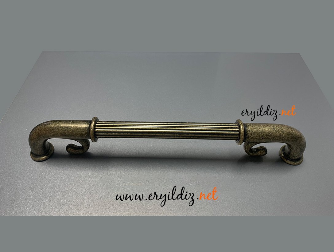 System 4645 Mobilya Kulp Antik Sarı Eryıldız Hırdavat