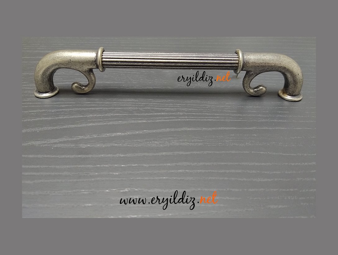 System 4645 Mobilya Kulp Antik Gümüş Eryıldız Hırdavat