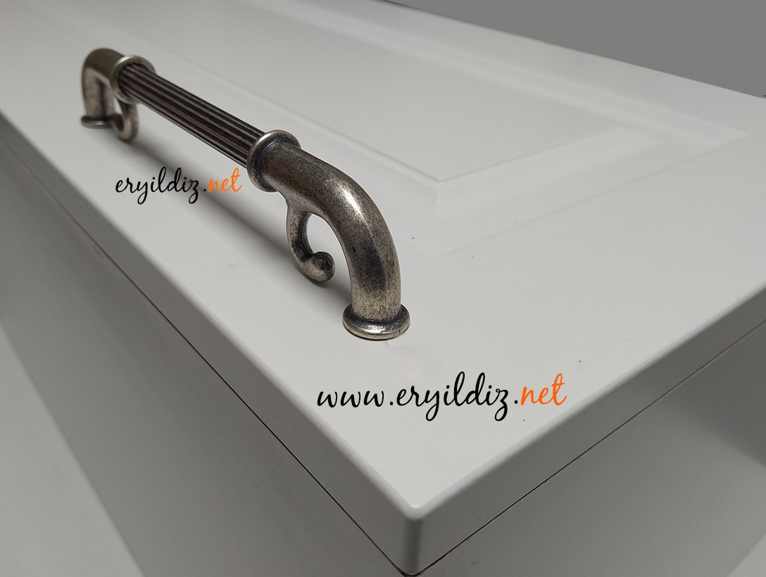 System 4645 Mobilya Kulp Antik Gümüş Eryıldız Hırdavat