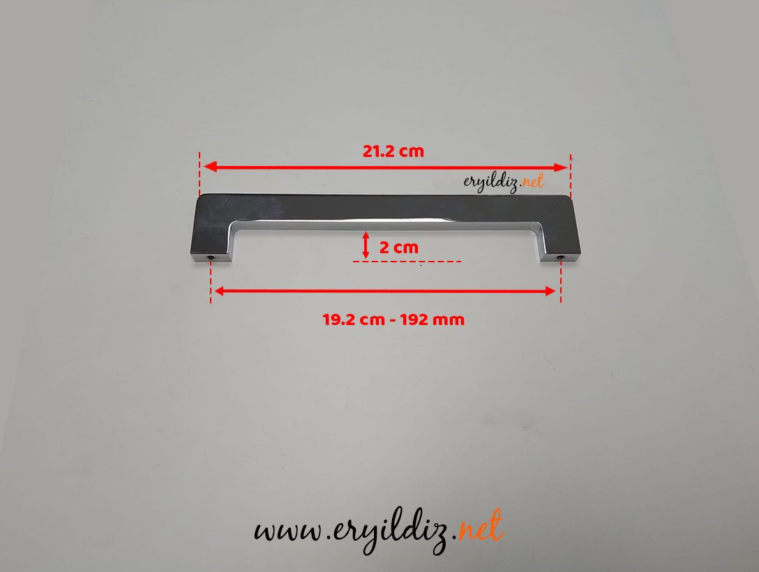 System 7842 Mobilya Kulp Krom - 192 mm Eryıldız Hırdavat 