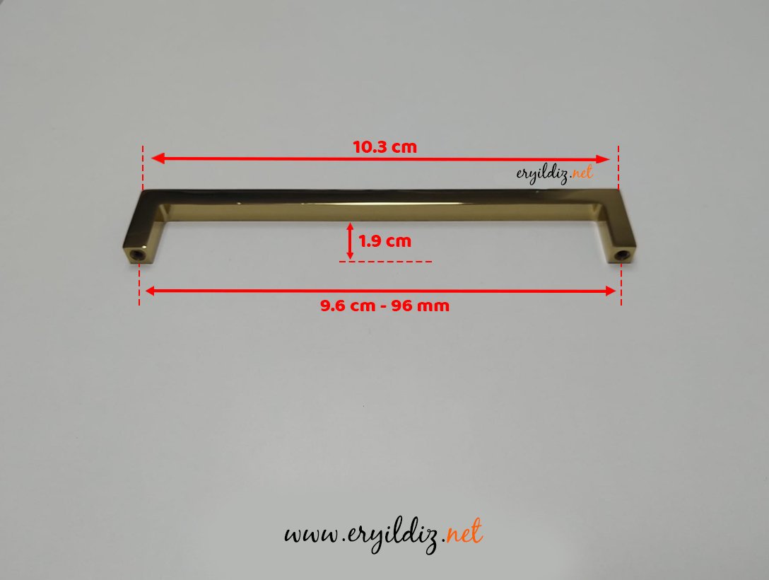 System 7938 Mobilya Kulp Altın Sarısı - 96 mm Eryıldız Hırrdavat