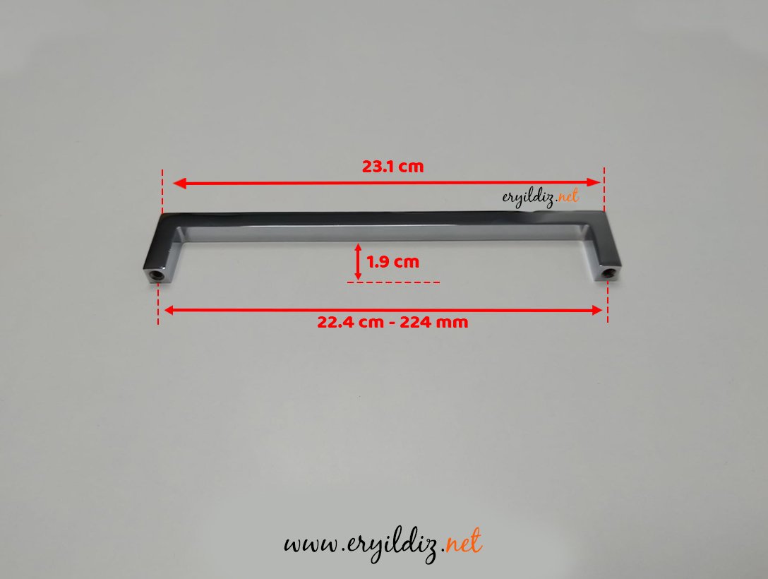 System 7938 Mobilya Kulp Krom - 224 mm Eryıldız Hırdavat