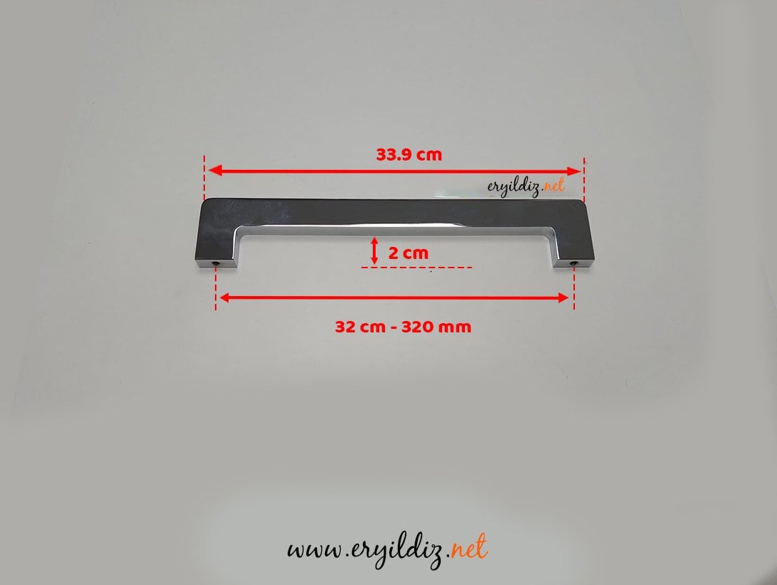 System 7938 Mobilya Kulp Krom - 320 mm Eryıldız Hırdavat