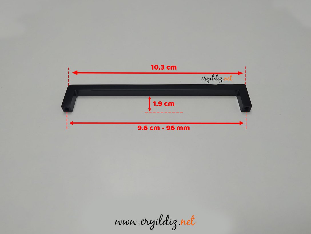 System 7938 Mobilya Kulp Siyah - 96 mm Eryıldız Hırdavat