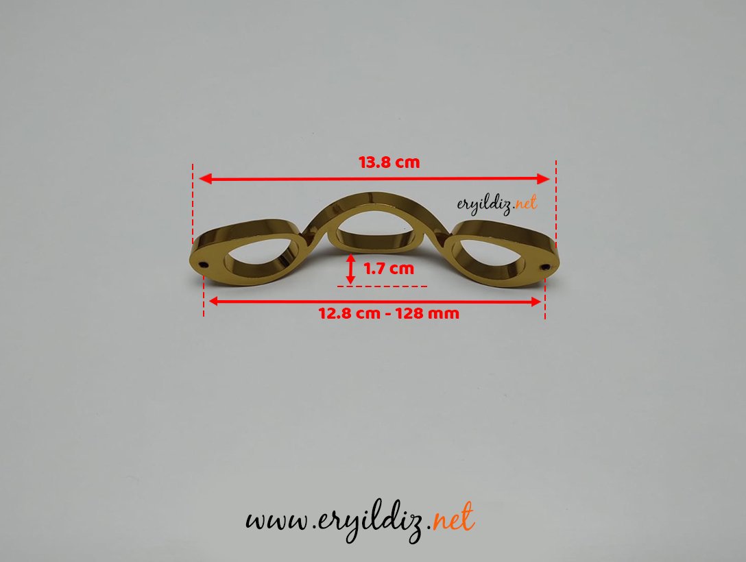 System 8139 Avangart Mobilya Kulp Altın Sarısı - 128 mm Eryıldız Hırdavat