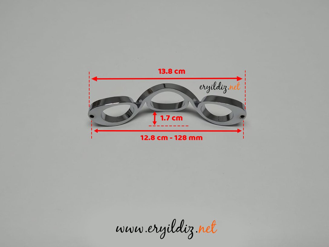 System 8139 Avangart Mobilya Kulp Krom - 128 mm Eryıldız Hırdavat