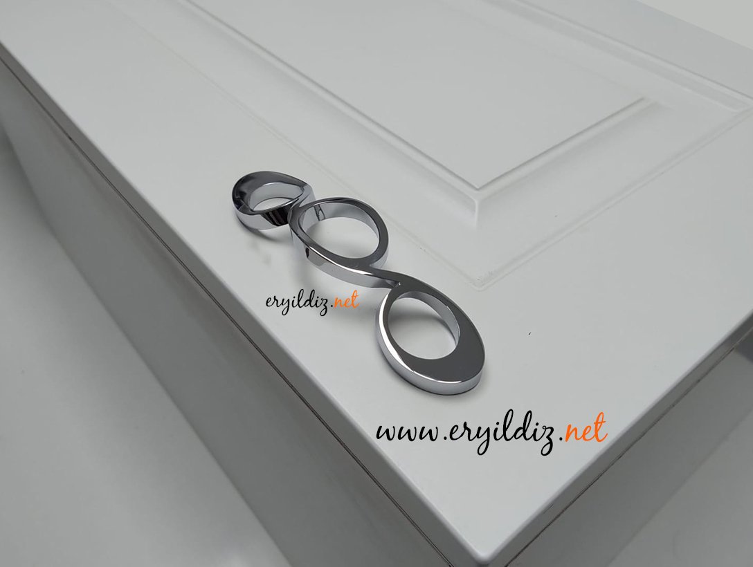 System 8139 Avangart Mobilya Kulp Krom Eryıldız Hırdavat