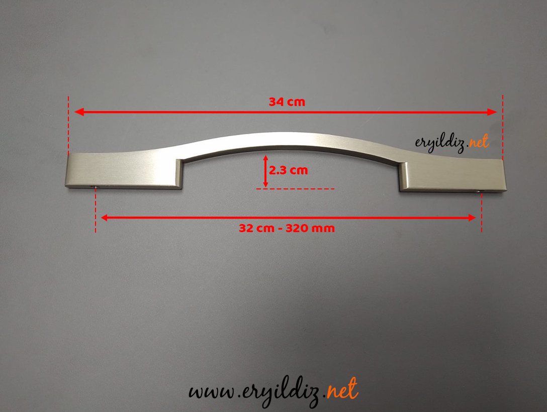 System SY 8505 Mobilya Kulp Mat Nikel Saten 160 mm - 320 mm Eryıldız Hırdavat 