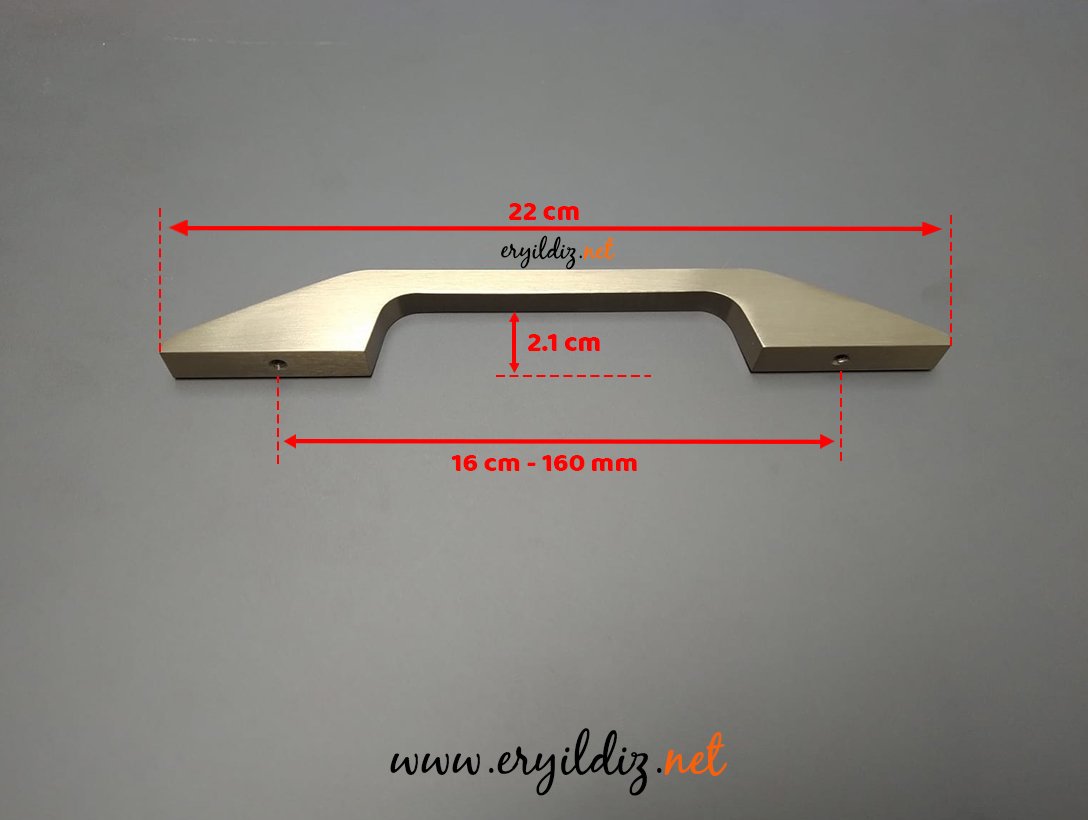 System SY 8525 Mobilya Kulp Mat Nikel Saten - 160 mm Eryıldız Hırdavat