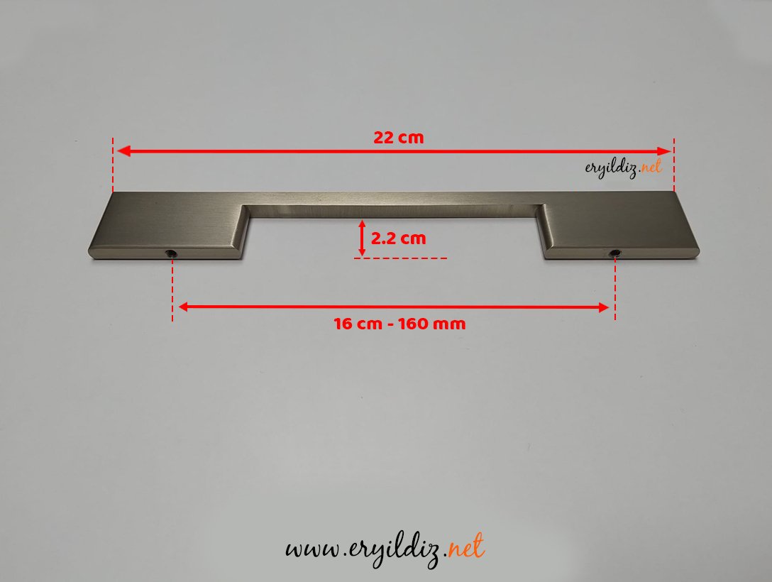 System SY 8570 Mobilya Kulp Nikel Saten - 160 mm Eryıldız hırdavat 