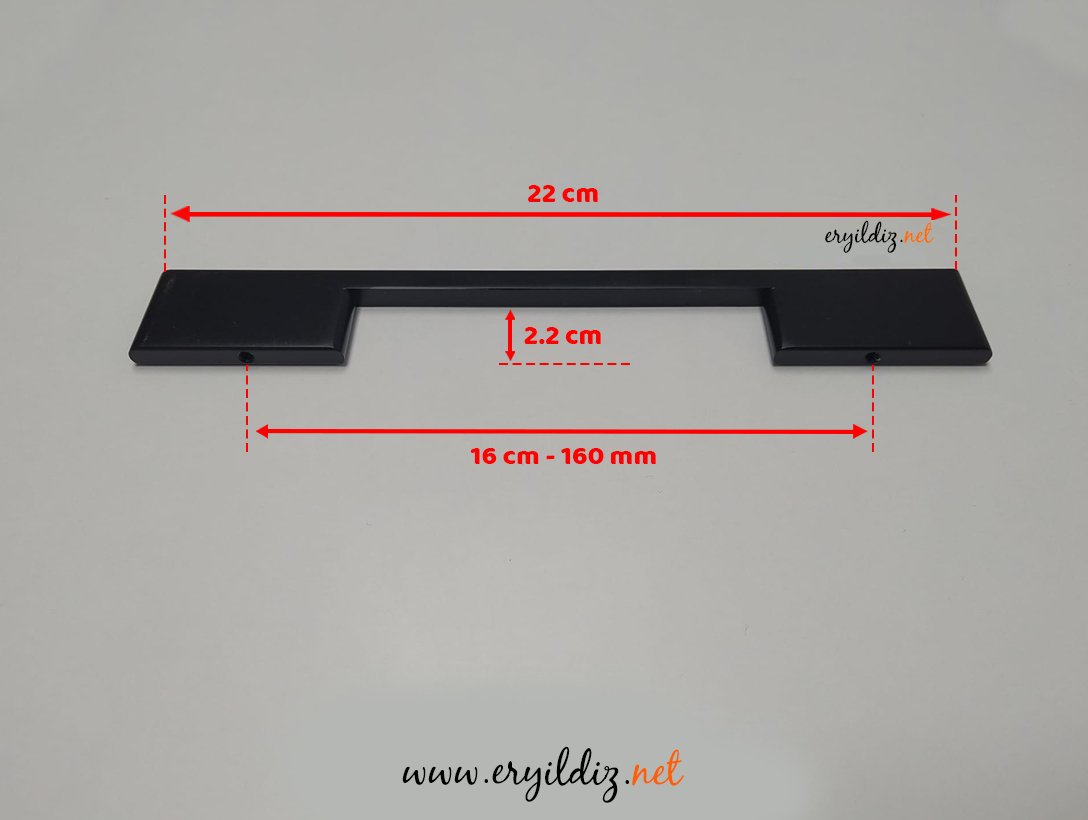 System SY 8570 Mobilya Kulp Siyah - 160 mm Eryıldız Hırdavat