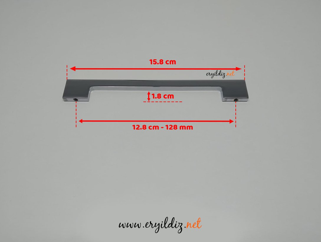 System 8574 Mobilya Kulp Krom - 128 mm Eryıldız Hırdavat