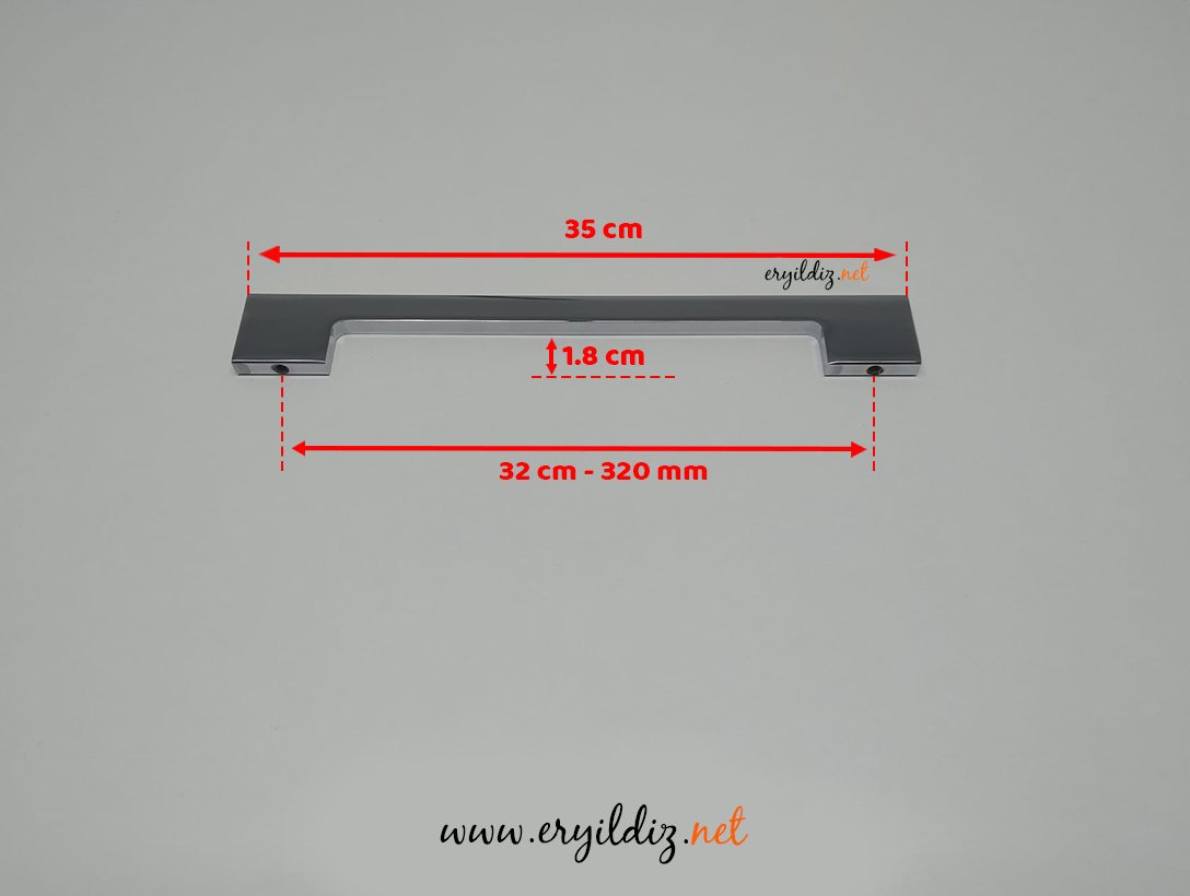 System 8574 Mobilya Kulp Krom - 320 mm Eryıldız Hırdavat